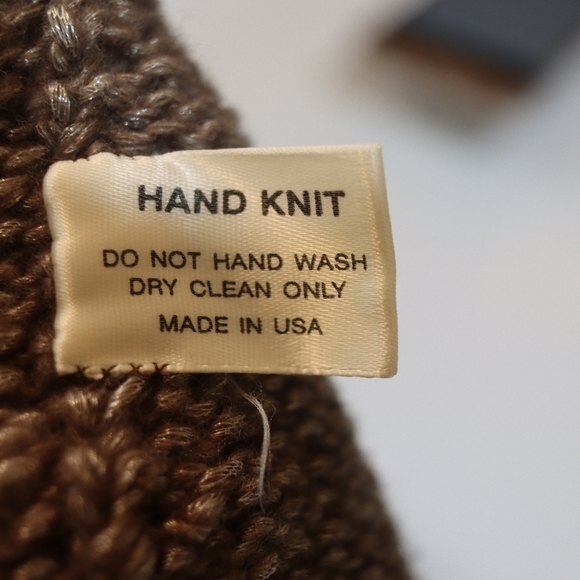 Robin Richman Vintage Hand-Knit Brown Capelet Shrug / Wrap USA Boutique RARE - Picture 7 of 9